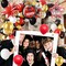Graduation Balloon Arch Garland Kit, 2026 Graduation Party Decoration, Black Red Grad Balloons with Graduation Congrats Foil Balloons for Girls Class of 2026 Congrats Graduation Party Supplies
